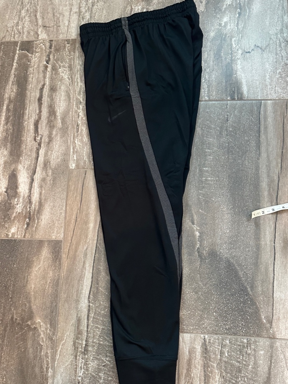Nike Black Joggers with Gray Side Stripe
